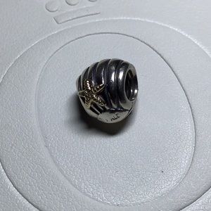 Pandora Seashell with 14K Gold Starfish